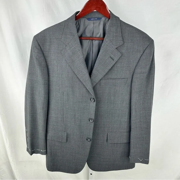 NWT Brooks Brothers Mens Suit Jacket Blazer Charcoal Gray Wool 3-Button 40S $598 - Picture 1 of 8